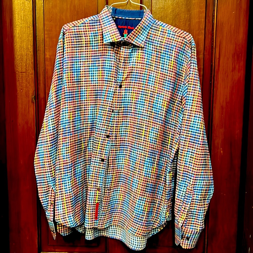 Men’s XL Visconti Black Multi-Colored Button-Down